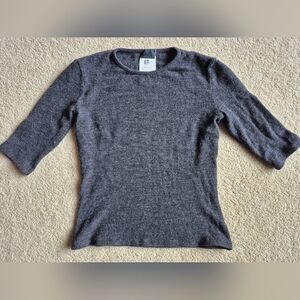Vintage D&G Dolce & Gabbana Charcoal Gray Stretch Wool Top Size 42